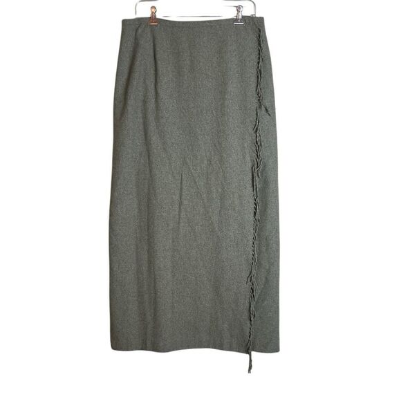 Muse sand silk & wool blend wrap skirt. Size 14 - Picture 1 of 8